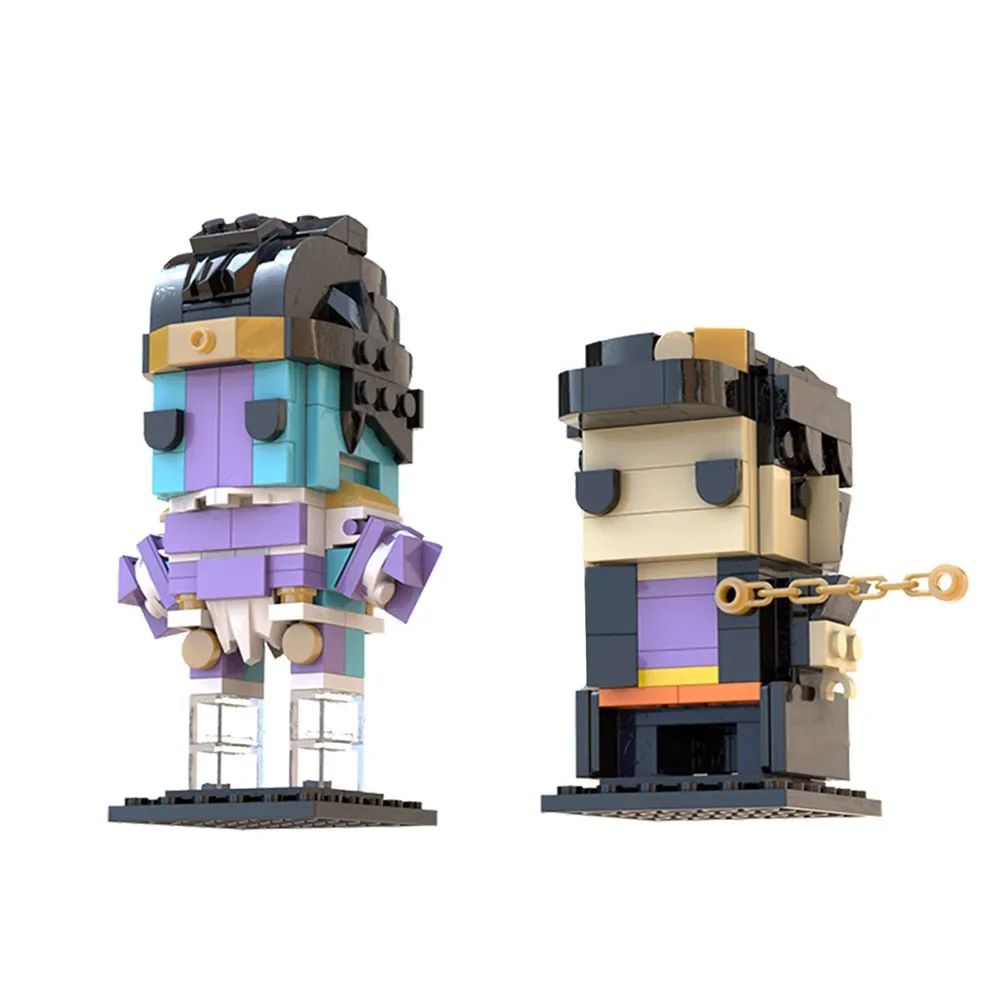 Jotaros Star Platinums Brickheadz zestaw klocków budowlanych doświadczenie Brickheadzs dla dziwnej przygody Jotaros Platinums-zabawka gwiazda