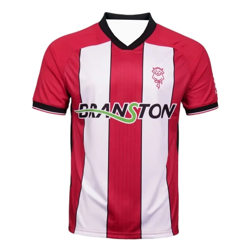 2026 Neue Lincoln City 26-27 Saison Heim- & Auswärtstrikots – Stylisches, schnelltrocknendes, atmungsaktives Sport-T-Shirt für Herren (Familien-Set) – Detail 4