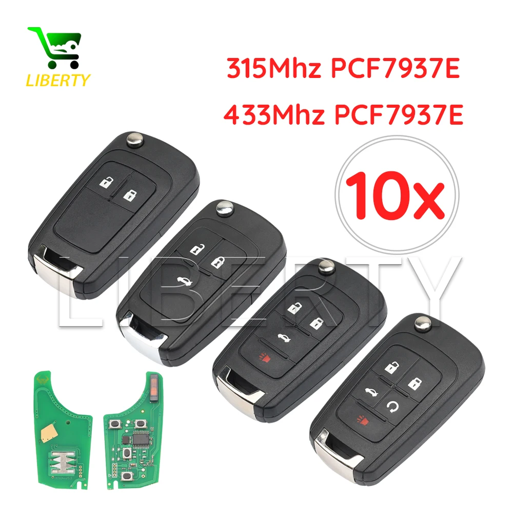 

10PCS Remote Flip Car Key Fob For Chevrolet Cruze Epica Lova Camaro Impala Fit Astra J Corsa E Insignia Zafira C 2/3/4/5BT