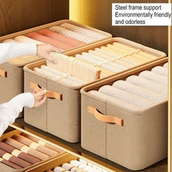 Clothes Organizer Non-Woven Wardrobe Clothes Storage Box For Underwear T-Shirt Jeans Storage Basket Cabinet Sundries Organizer L