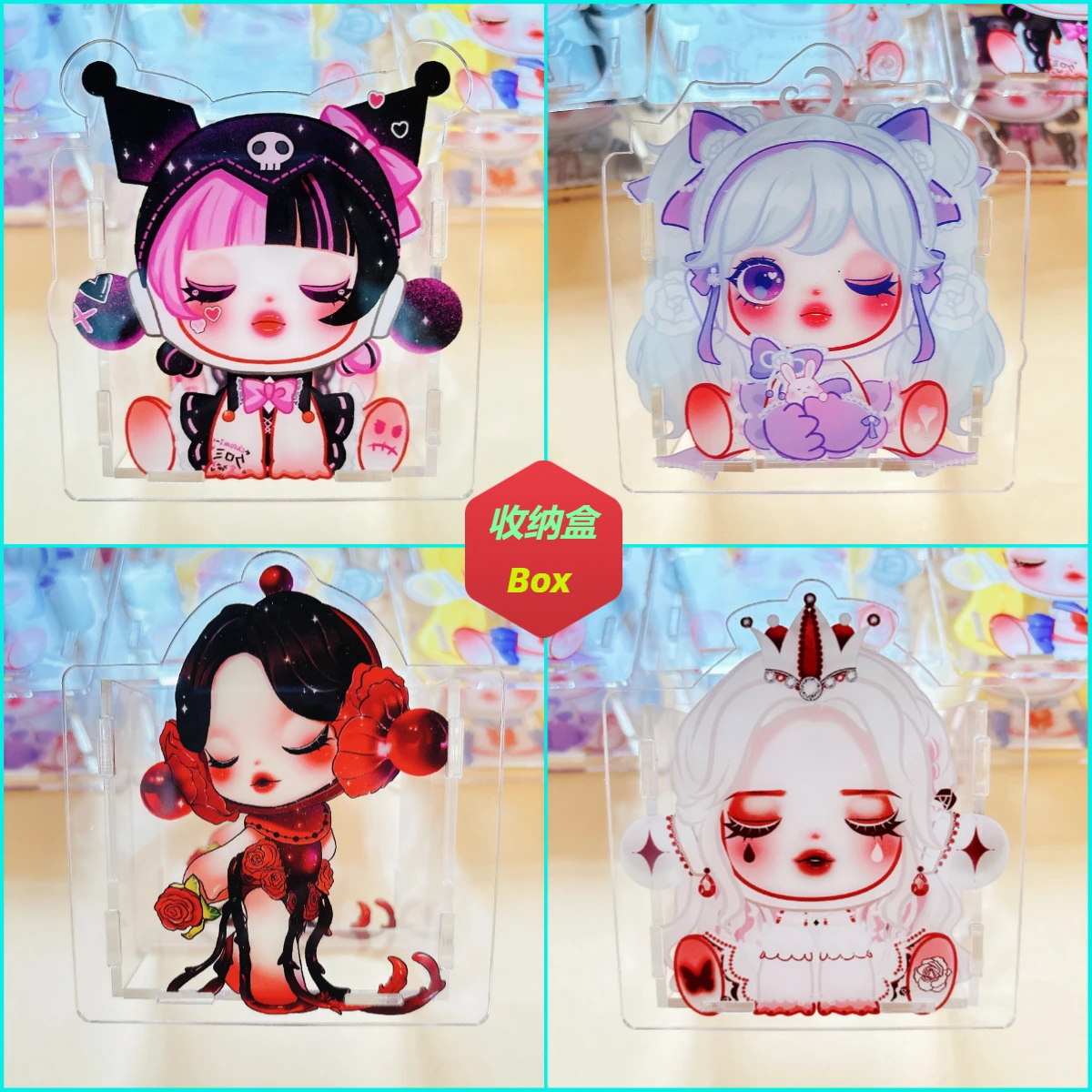 

10*10cm storage box Nana Girl New style Pen holder Stationery Box Makeup Drum Acrylic Products Gift to Friends Exquisite Gift OU