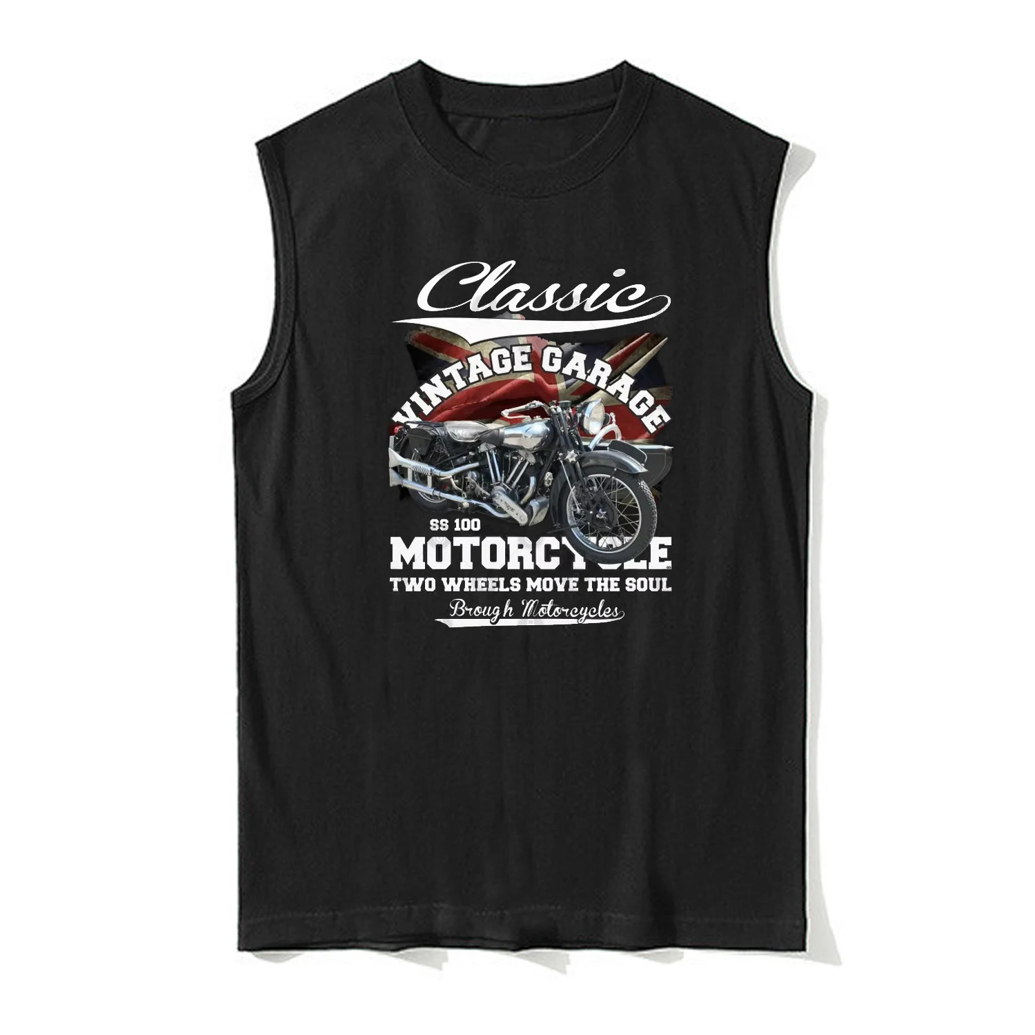 British Heritage Legend Motorcycle SS100 Cruiser Sidecar Tanktop 100% Cotton O-Neck Vest Summer Casual Mens Sleeveless Tee Shirt