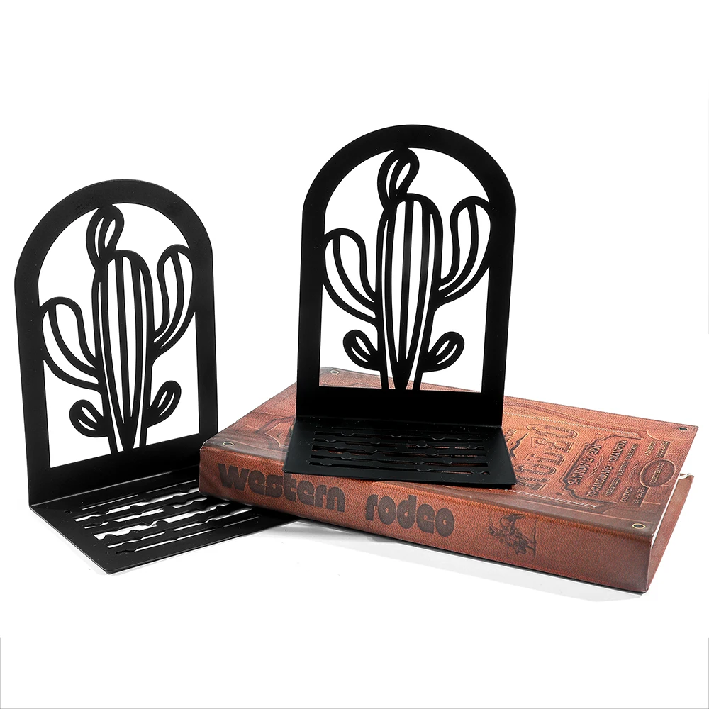 Imagem -05 - Cactos Heavy Duty Metal Bookends Book Rack Estante para os Amantes Escritório e Desktop Home Suprimentos