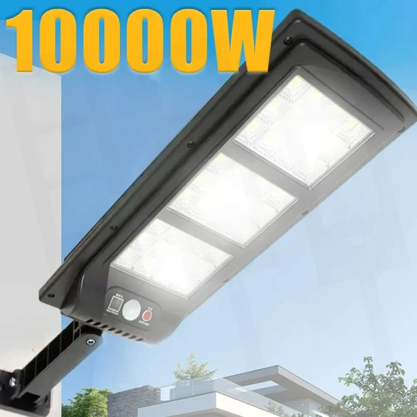 

10000LM Solar Led Lamp Outdoor Most Powerful Outdor Solar Lamp 144LED 3Mode Remote Control Waterproof Light Garden Street Lights