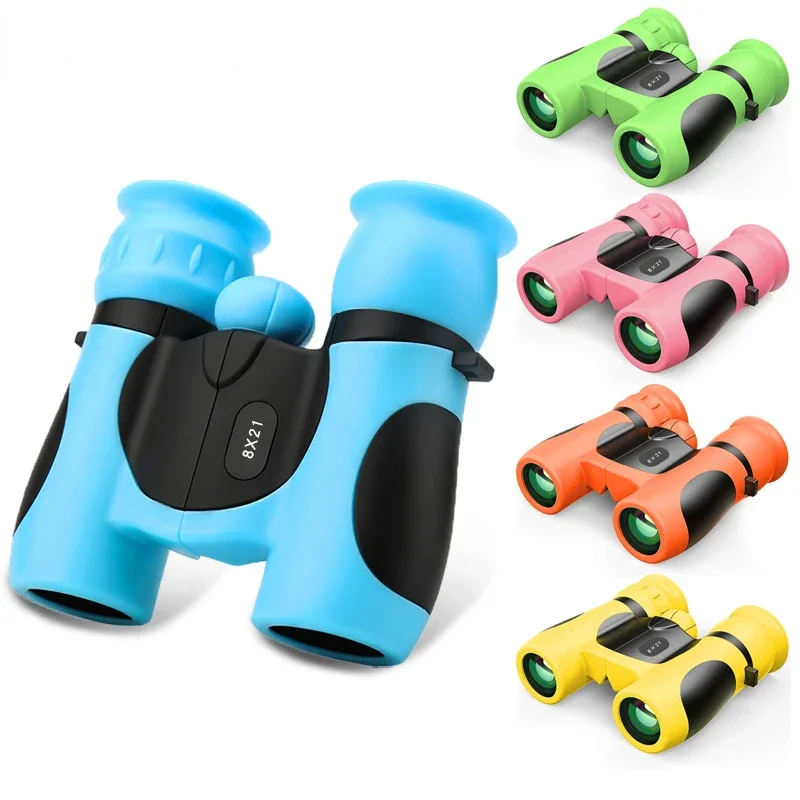 8x21 Kids Binocular Telescopes Children Educational Folding Telescope Outdoor Bird Watching Optics Telescope Christmas Gift