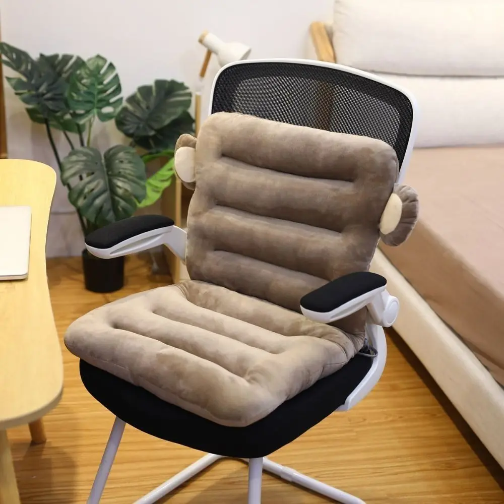 

Приятная для кожи подушка 45x85 см, мягкая с ремнями, подушка для стула на талии, утолщенная с ушками, встроенная подушка для сиденья, студенческое общежитие