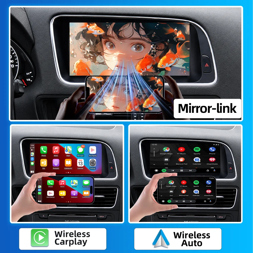 factory price new Multimedia Linux Screen For Audi A4 s4 B8 2009-2015 Wireless CarPlay Android Auto Airplay Car Player Function view 3