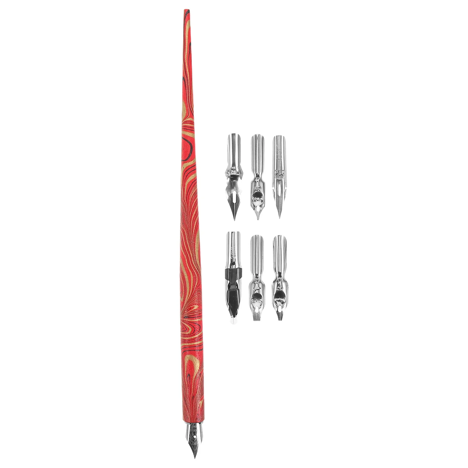 1 conjunto de suprimentos de caligrafia para iniciantes, pontas de escrita suaves e amigáveis, opções de haste dupla, portátil, durável para vários estilos