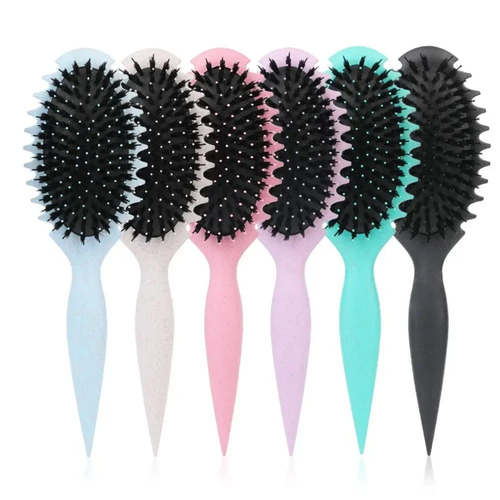 

Curly Hair Brush Curl Define Styling Brus Boar Bristle Beard Comb Styling Detangling Brush for Women and Men