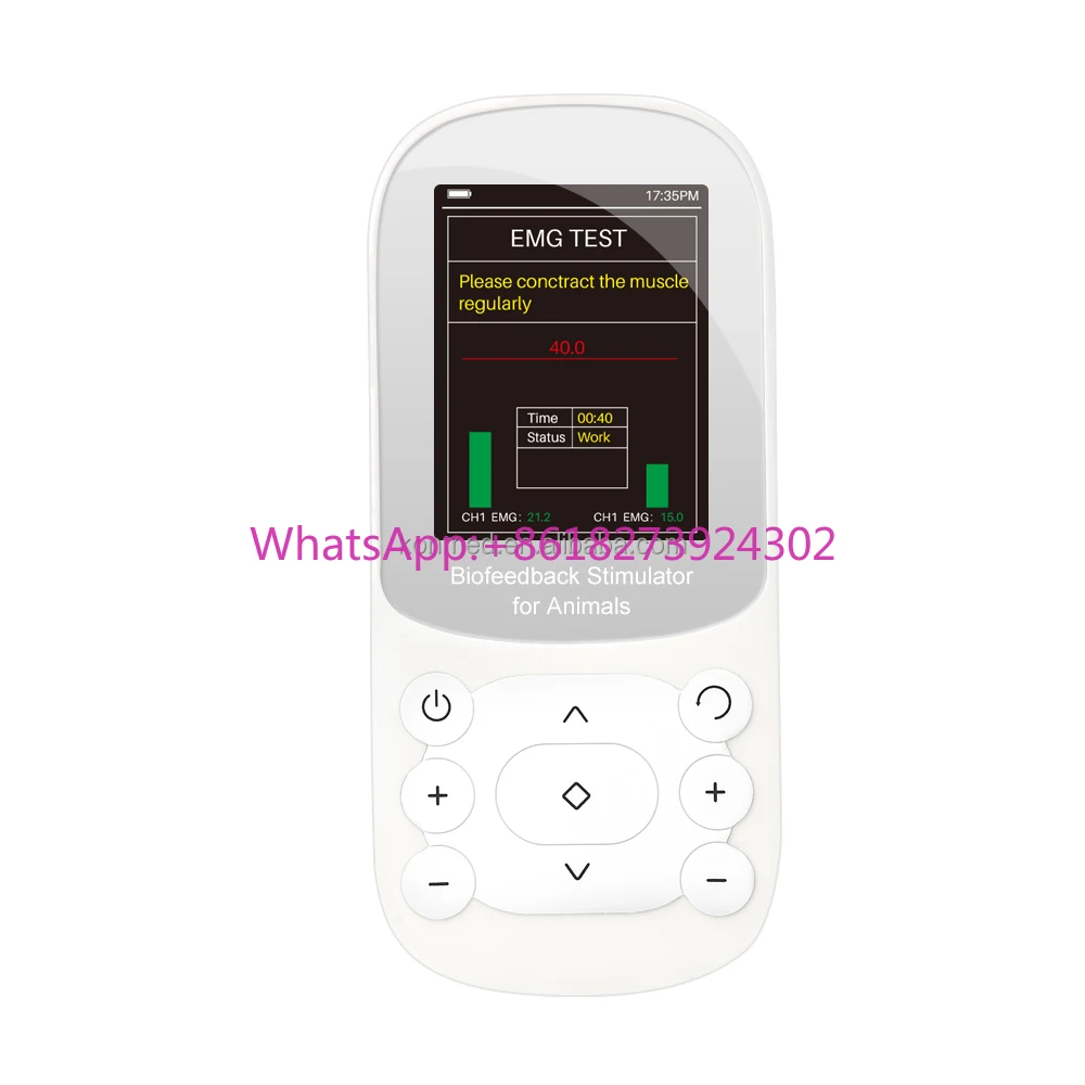 

EMG Biofeedback Stimulator for Muscular and Analgesic Electrostimulation of Dogs Cats Horses Pain Relief NMES FES Device