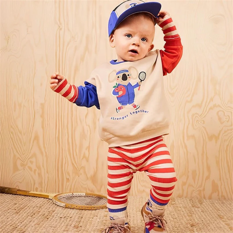 EnkeliBB Baby Boys Fashion Jumper Fall Clother For Baby Boys Cotton Toddler Unisex Autumn Outfits