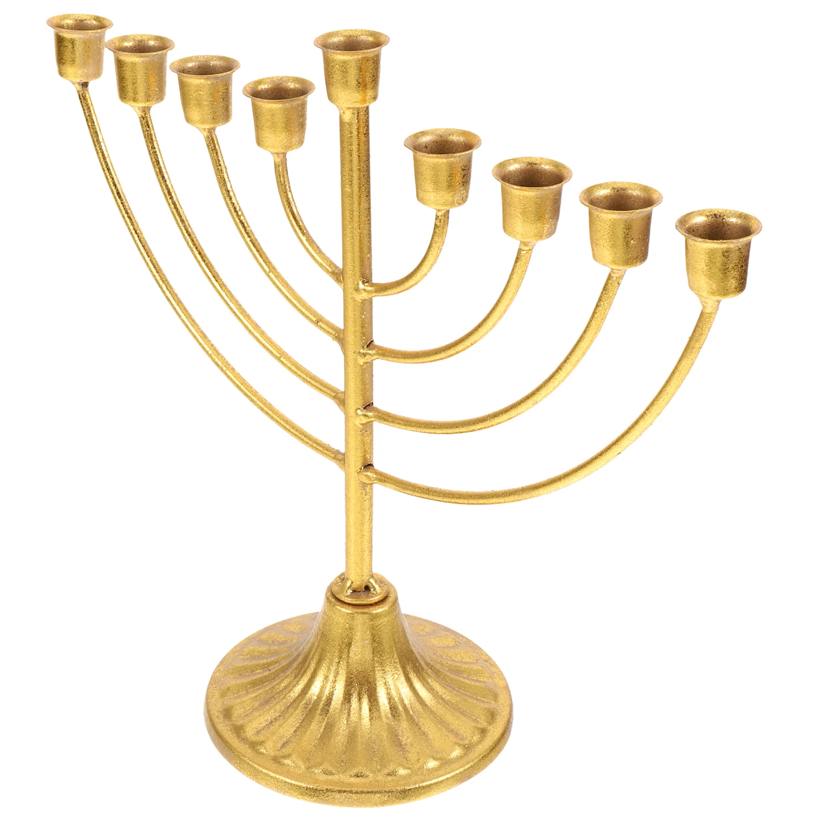 Hanukkah Menorah Ornament Candelabra Vintage 7 Branch Decor Candles Seven Holes Holder Dining Table