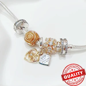 Authentic 925 Sterling Silver Charm for Women, Sparkling Star, Moon and Sun Pingon, Original Pandora Fits, DIY DIY DIY 10 Main Sales Star pendant - №4