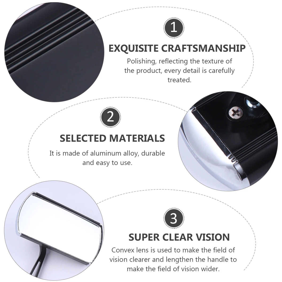 

1 Pair Aluminum Alloy Bike Mirrors For Mountain Road Electric Motorcycle 22.2Mm Handlebar Rear View Reflective Reversing Mirror