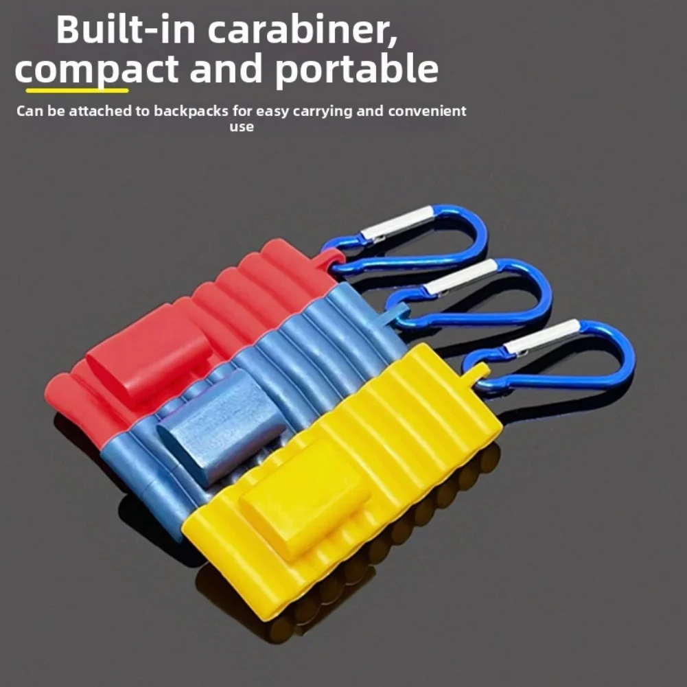 PVC 22 Hole Screwdriver Bit Holder Strip With Carabiner Clip For 1/4 Inch Drill Bits Storage Organizer Tool Box Accessories Yell