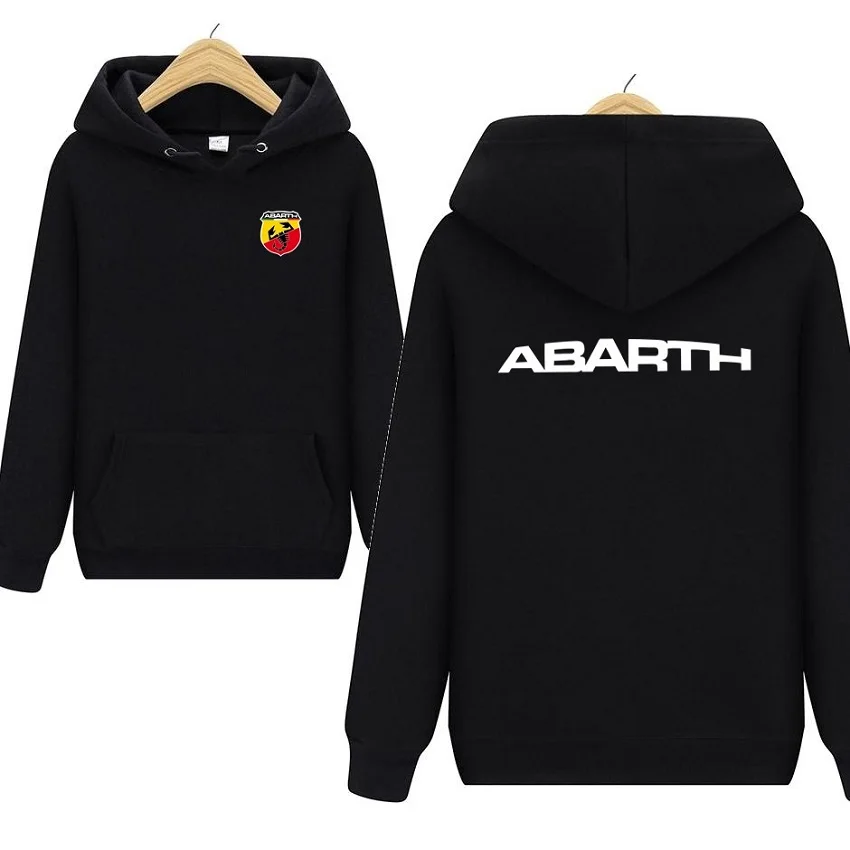 청년 남성용 통기성 풀오버 후드티, Abarth Scorpion 로고, 따뜻한 양모 맨투맨