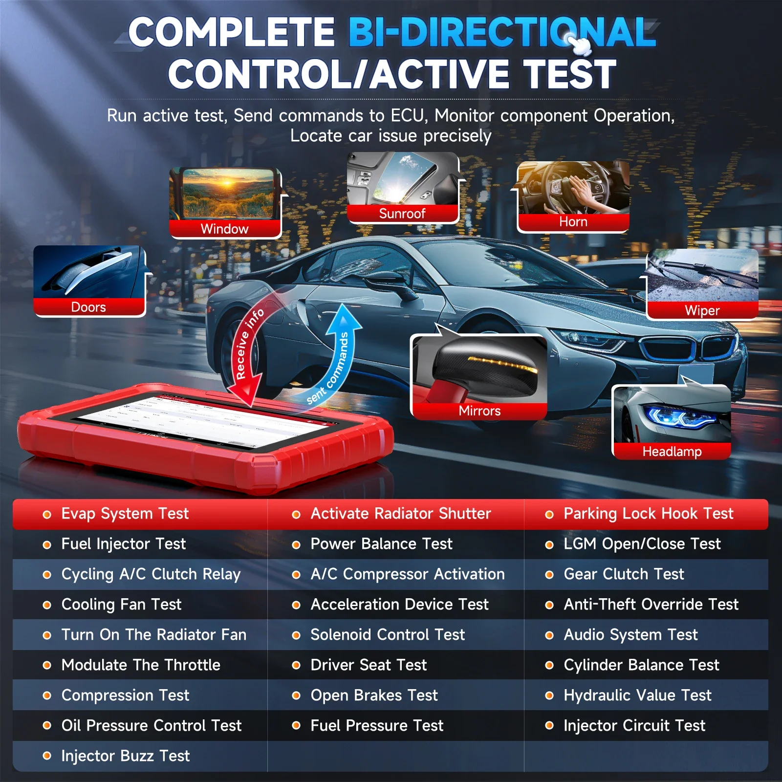 LAUNCH OBD2 escáner sistema completo bidireccional ECU codificación más de 37 servicios con CANFD/DoIP/FCA X431 Pro Star herramienta de diagnóstico de coche