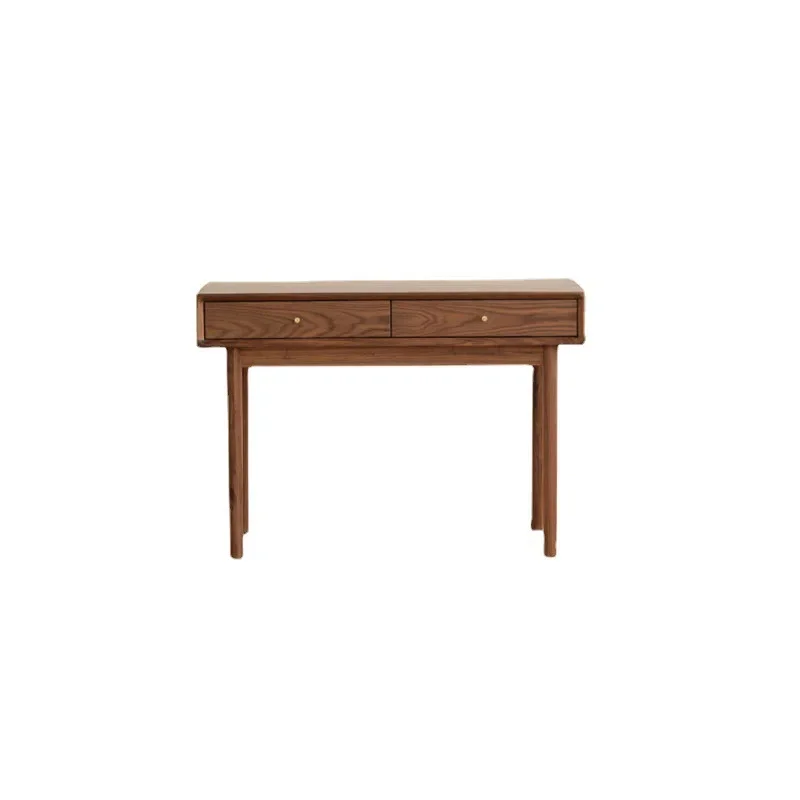 

Nordic black walnut bedroom dresser modern simple makeup table bedroom small apartment computer table