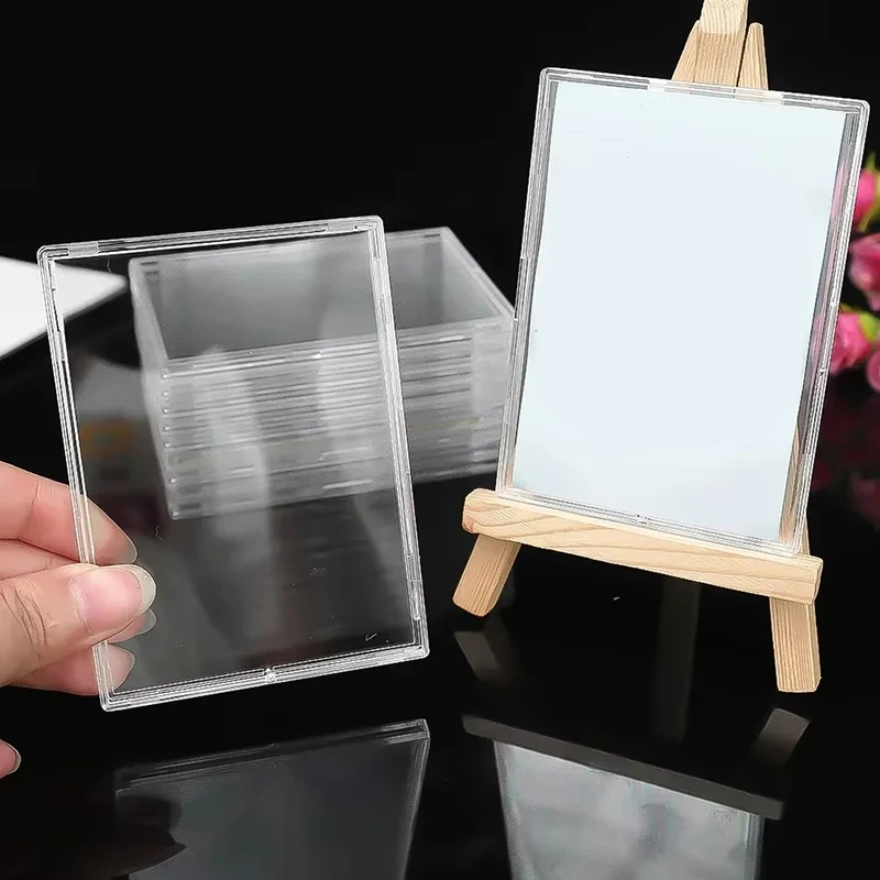 4~12pcs Card Display Holder Protection Cover Cards Storage Supplies Acrylic Transparent MIni Photo Frame Home Decoration TMZ