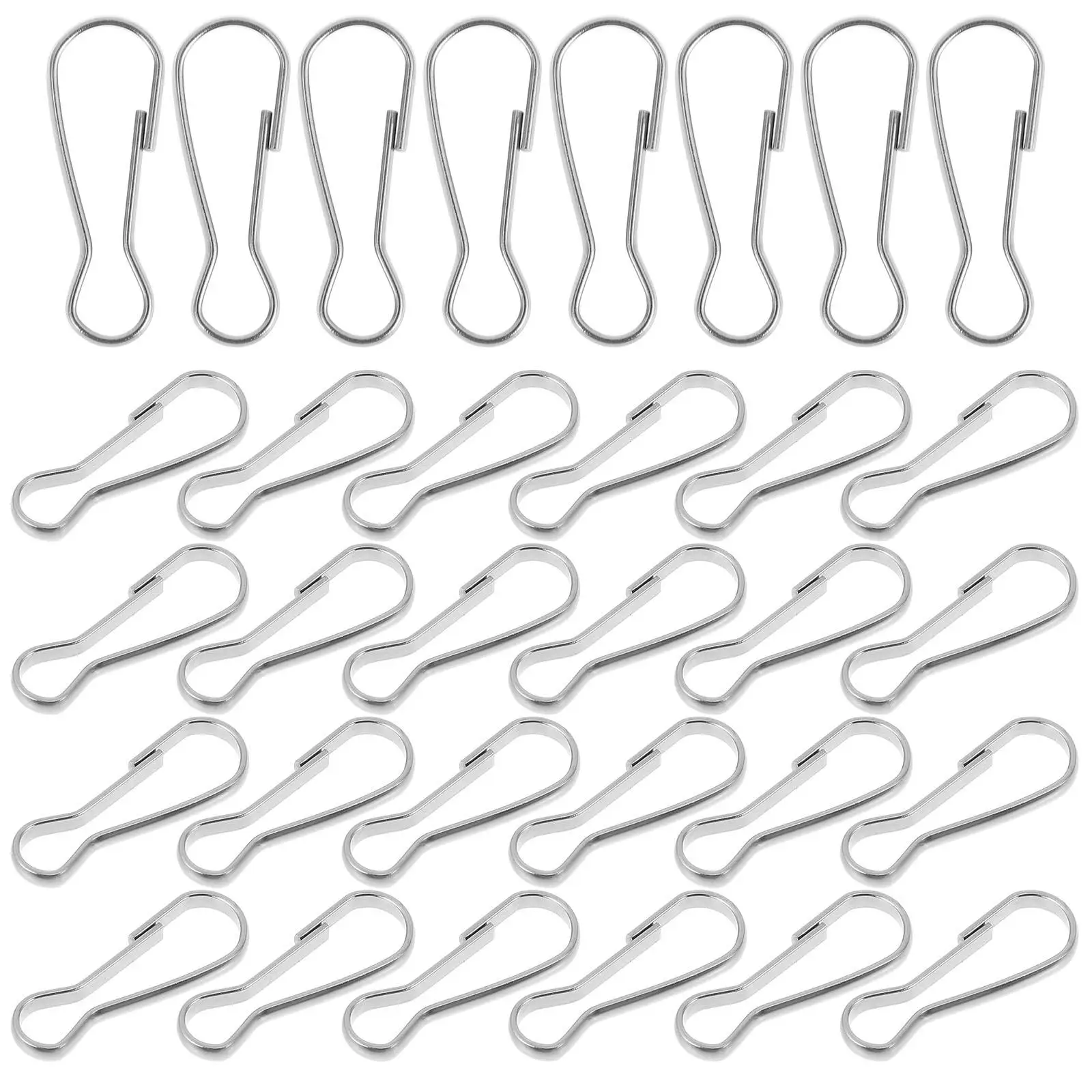 

100Pcs Metal Connection Keychain Spring Hooks Buckle Clips Stainless Steel Snap Hook Hardware Clamps Connection Buckle Metal