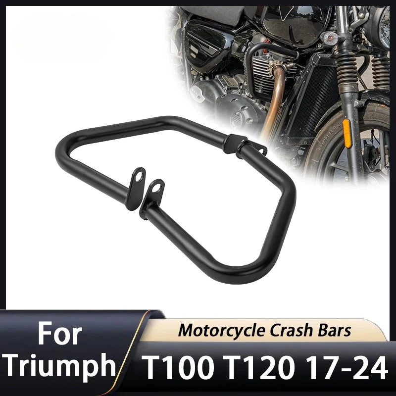

Motorcycle Crash Bar Engine Guard For Bonneville Bobber T100 T120 2017-2024 Highway Bumper For TRIUMPH Speed Twin 900 2023-2025