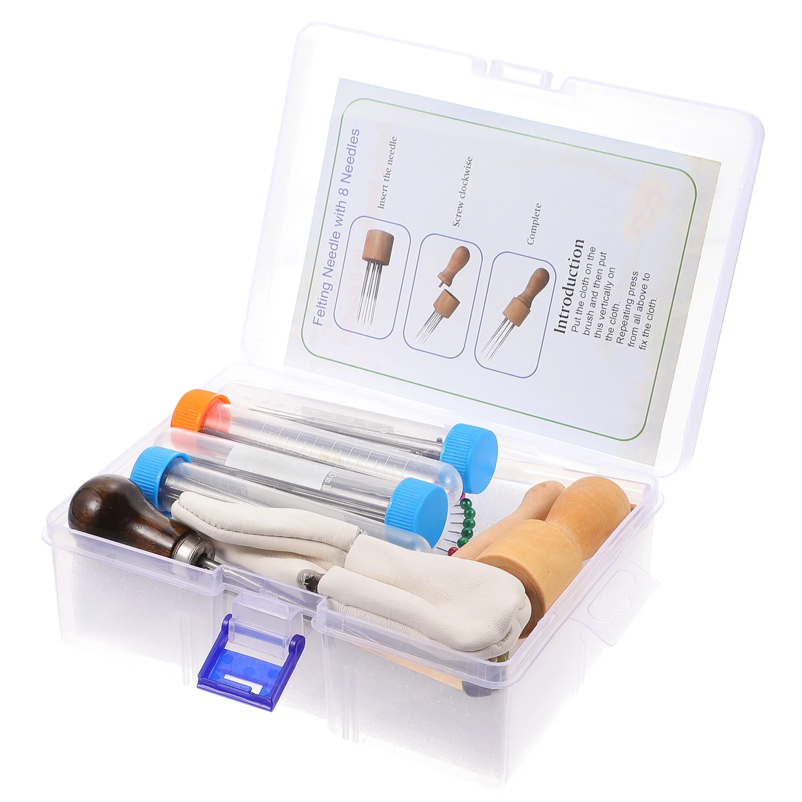 

1Set Felting Needle with 8 Needles DIY Wool Felting Supplies Complete Tools for Jewelry Making Parentchild Relationship