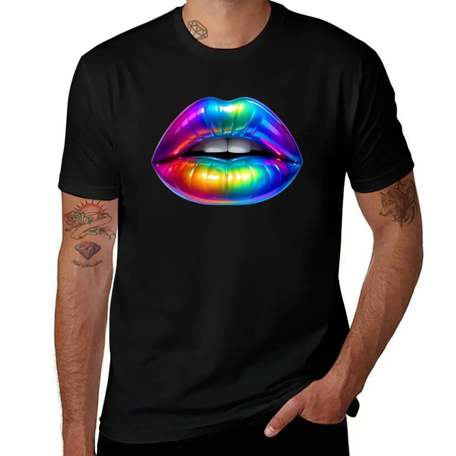 

Holo Kiss T-Shirt blue lock fashion shirts vintage clothes anime tshirt cotton t shirt men