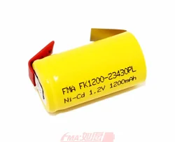 2Pcs Ni-Cd Sub C SC 1.2V 1200mAh 1500mAh 1800mAh Rechargeable Battery w/tab For Emergency Exit Light Backup power