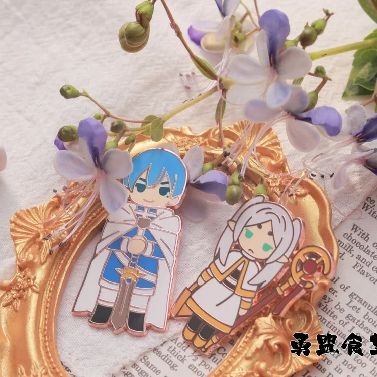 2pcs Anime Frieren: Beyond Journey's End Fern Cosplay Metal Badge Brooch Pin Sets Collection Fans Gift