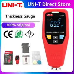 UNI-T UT343D Coating Thickness Gauge 0.1 Micron/0-1250um Automotive Paint Film Thickness Tester To Measure FE/NFE Paint Tools