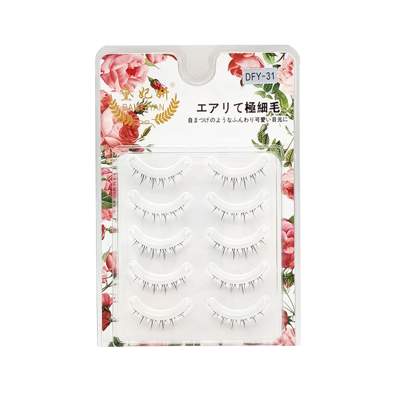 クリアで薄いソフトステムつけまつげストリップ 自然な見た目 ふわふわまつげ 毎日のまつげ 快適な透明バンド 目に見えない