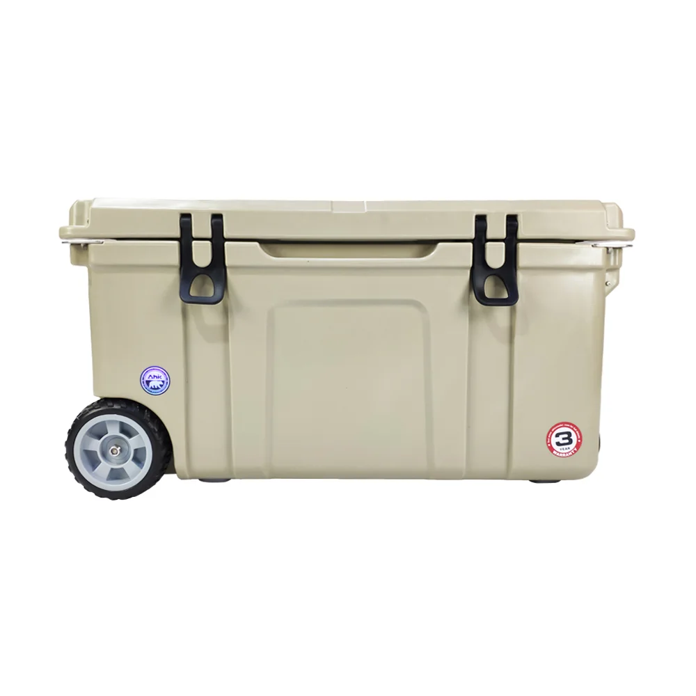 Portable 75L Rotomolded Wheel Cooler Box Fishing Tackle Boxes Ice Chest Fishing Products