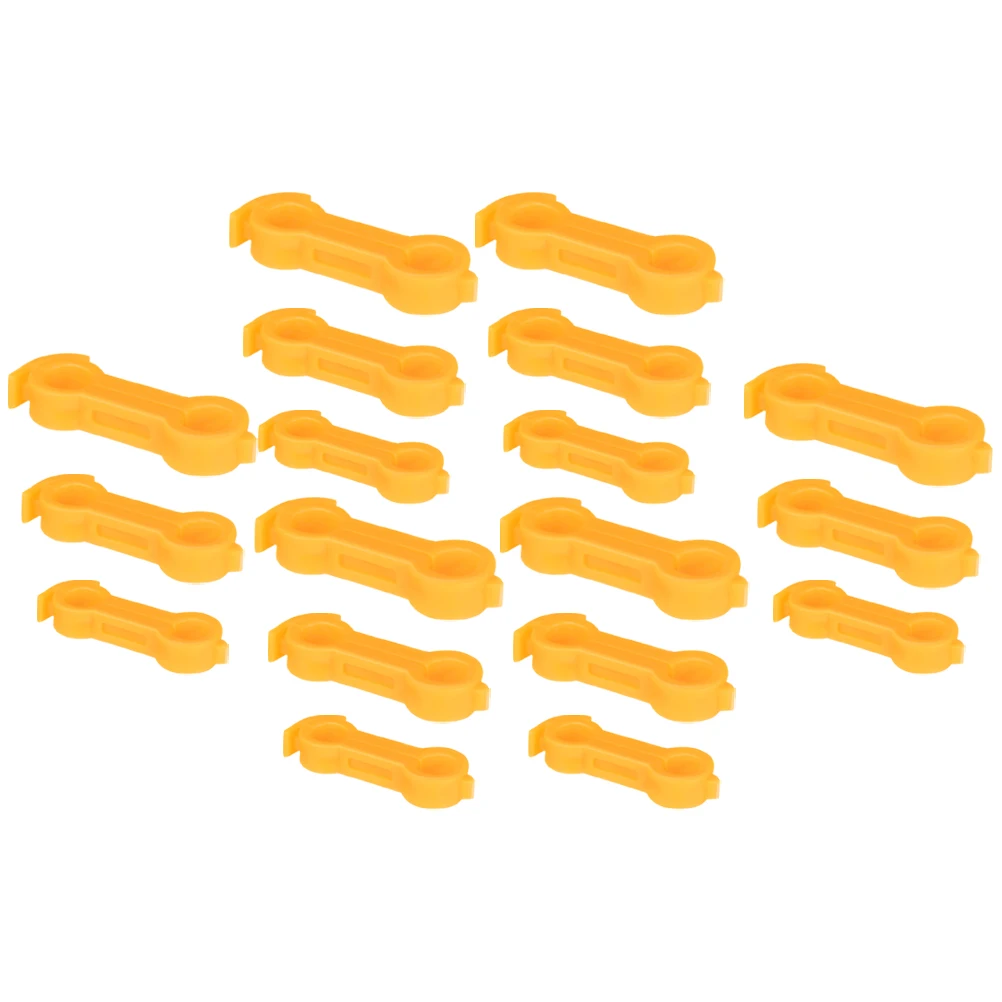 

18pcs Baby Poultry Bands Chicken Foot Corrector Yellow Pvc Alignment Brace Splay Leg Support Toe Spacers Parrot Leg Band