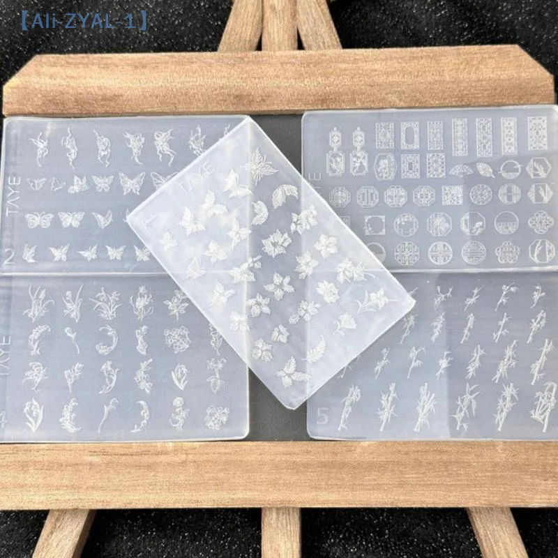 【ZYAL-1】فراشة زهرة ثلاثية الأبعاد سيليكون مسمار الفن العفن لتقوم بها بنفسك إطار زهرة خمر تصميم الأزهار أدوات مانيكير الإغاثة شفافة