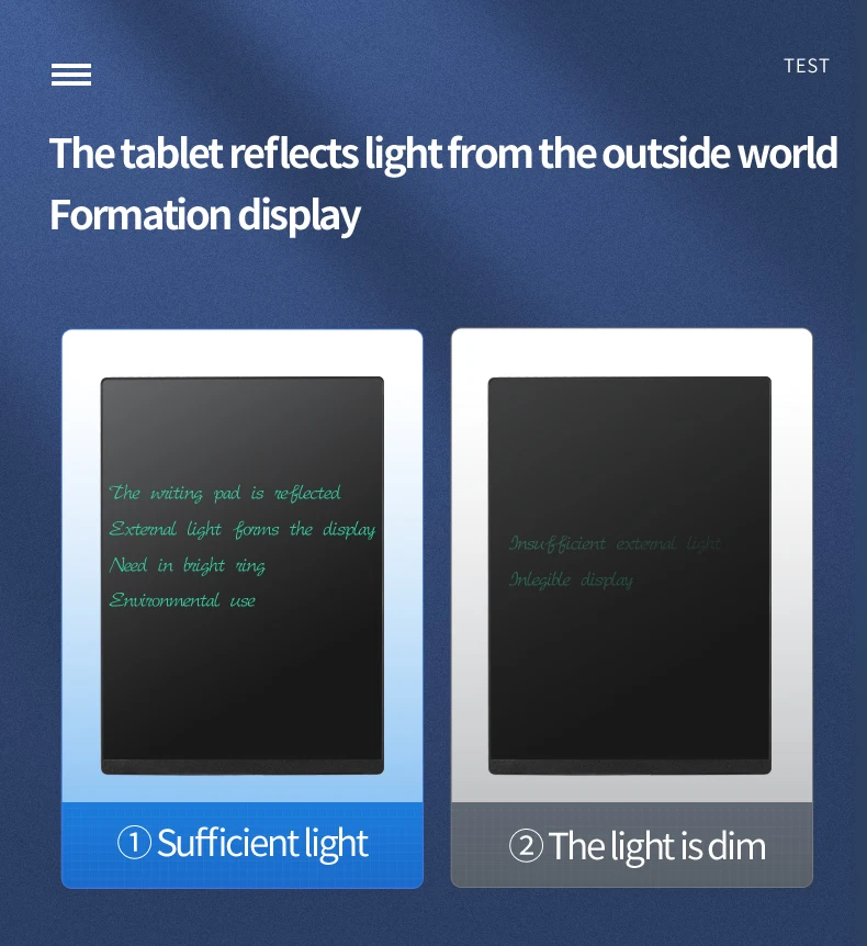 9,5 Zoll LCD-Schreibtafel Vollbild super fein doppelseitig für Kinder Zeichenblock Student Schreib block Geschenke Büro Notizblock – Detail 7