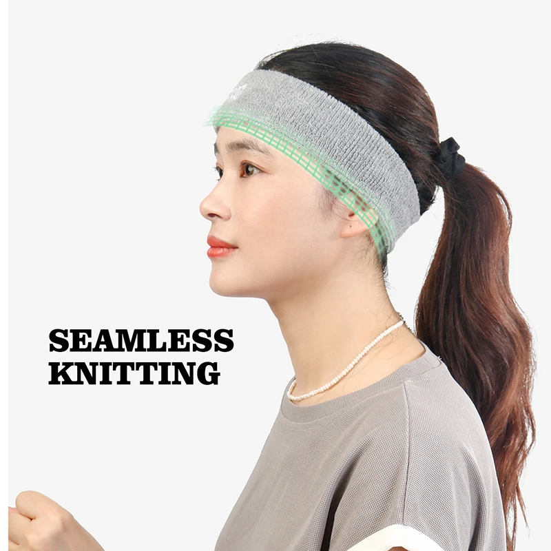 1PC/1pair GOUNOD Sports Fitness Headband Tennis Badminton Basketball Cotton Knitted Breathable Sweat-absorbent Towel Headband image 4
