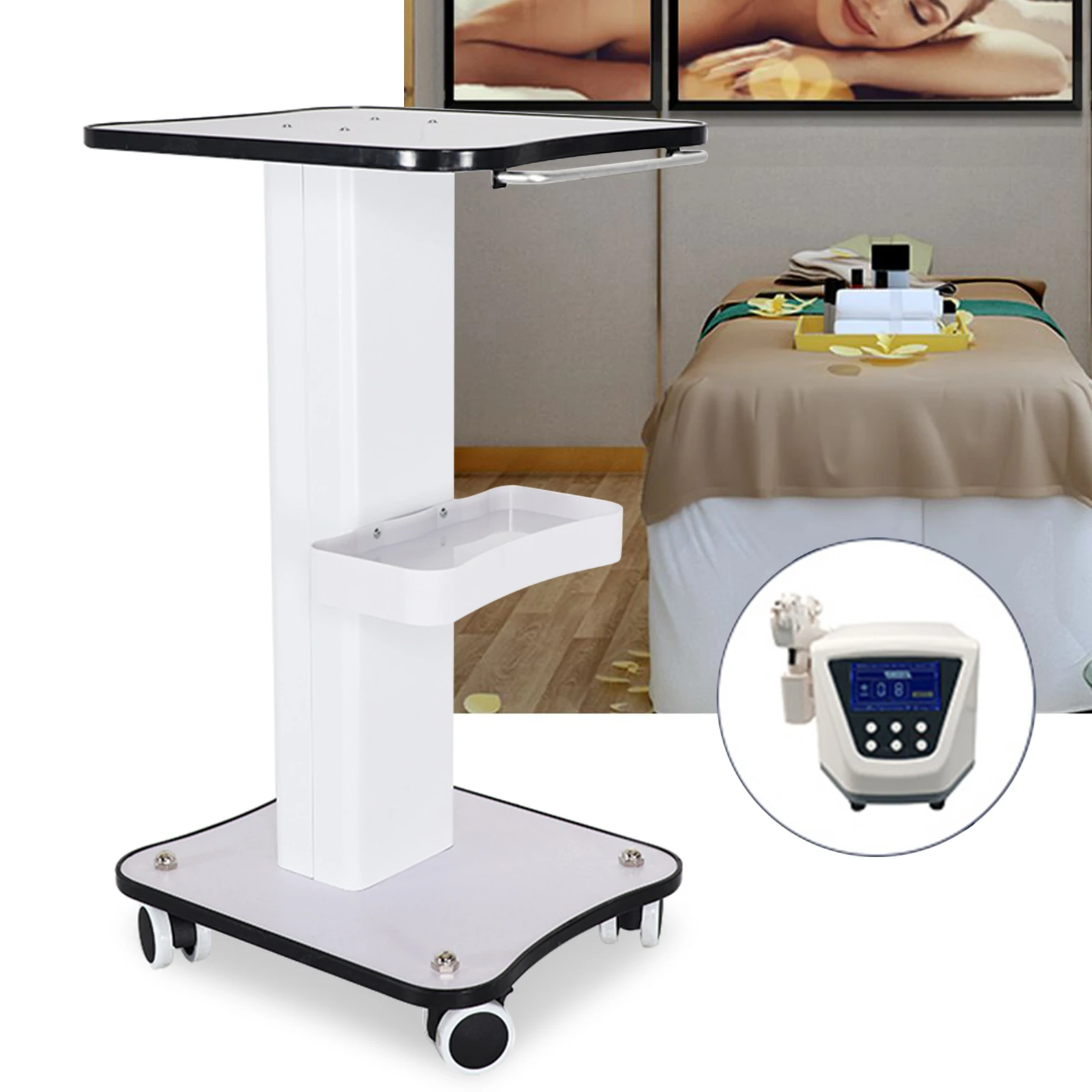 

Iron Trolley Stand For Cavitation IPL Beauty Machine Assembled Cart Salon Holder