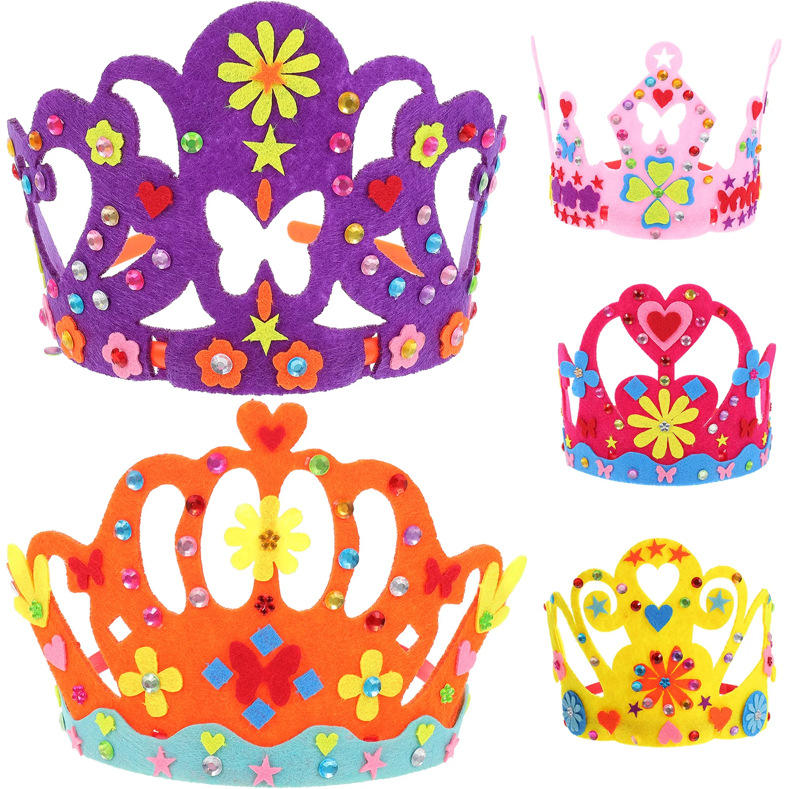 

DIY Crown Birthday Headb 5 Bags Kids Hair Accessory Baby Crown Decor Birthday Hat Photo Material Stable Fit Christmas