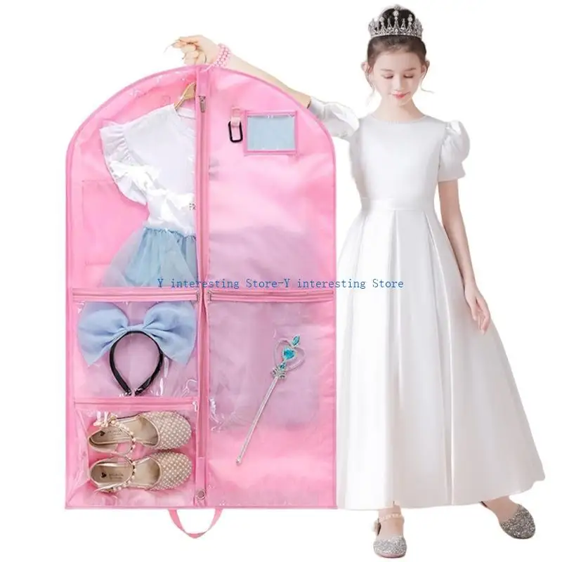 

896A Kids Dress Storage Bag with Pocket Waterproof Dance Costume for Travel