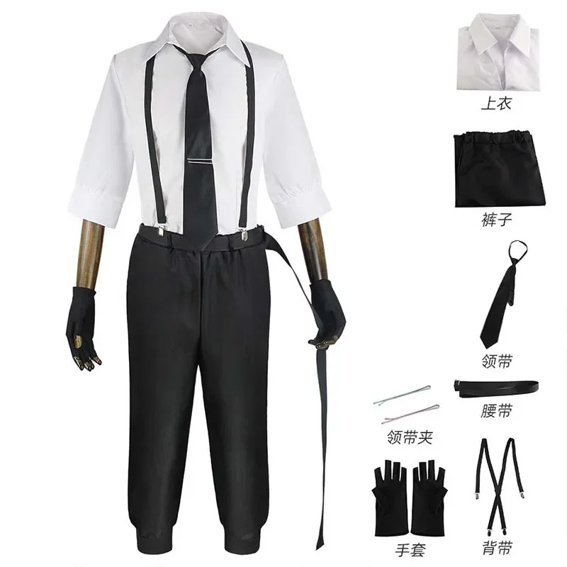 Erwachsene Herren Anime Nakajima Atsushi Cosplay Outfit Klassisches Alltags-Hemd und Hose Live Anime Bühnen-Rollenspiel-Kostüm