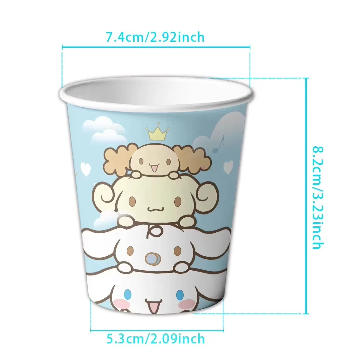 만화 계피 개 생일 파티 장식 일회용 파티 접시 Tablecloh Tablecloh 소년 소녀 베이비 샤워 파티 용품
