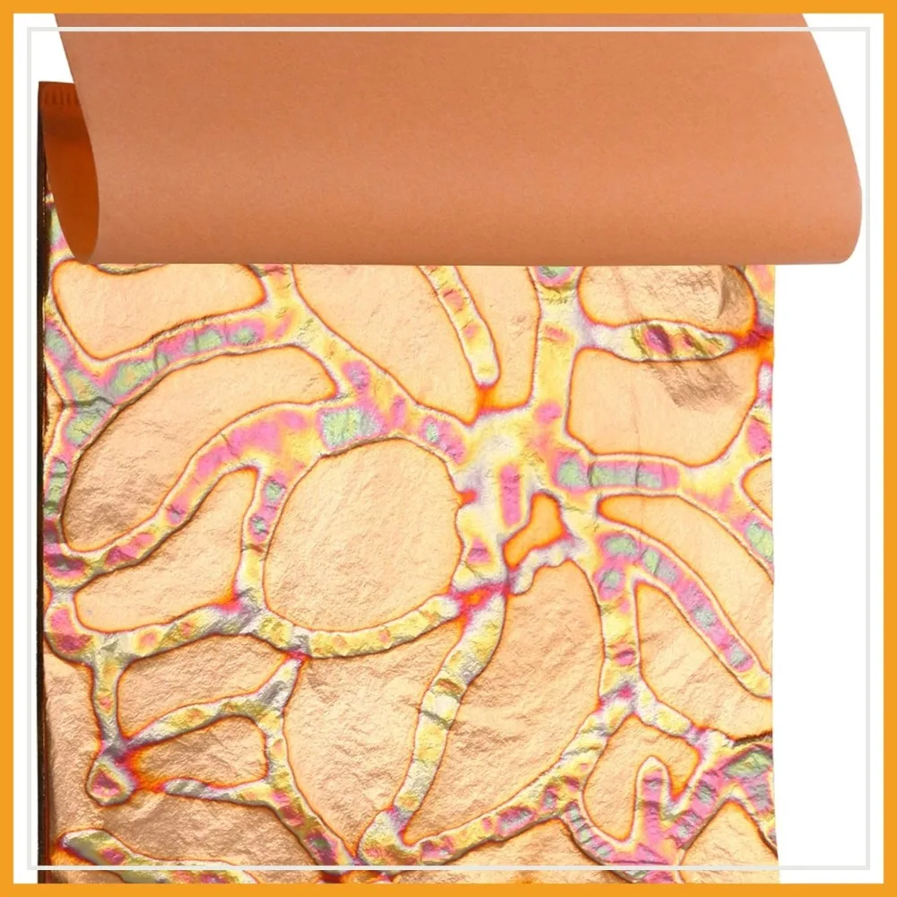 

Variegated Gold Leaf Sheets - KINNO Metal Leaf Papers with Patterns for Gilding, Type10 (25 Sheets)