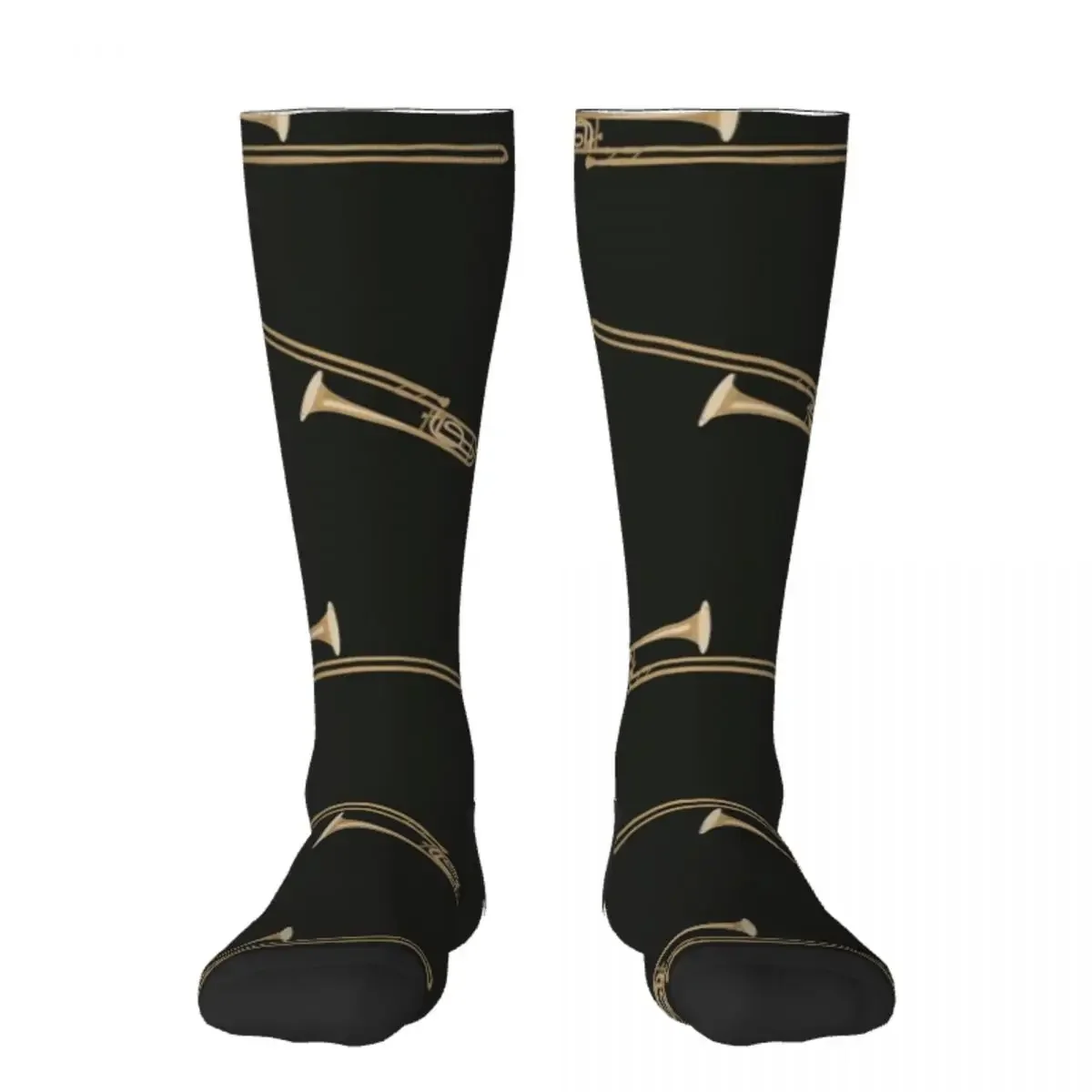 

Trombone on black Socks heated summer sheer kids Men's Socks Luxury Women's