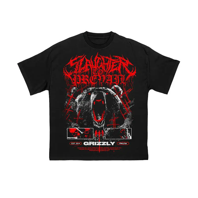 

Свободная футболка из чистого хлопка Dark Metal Rock Base Layer с короткими рукавами SLAUGHTER TO PREVAIL Slaughter To Russian Dead Core Band