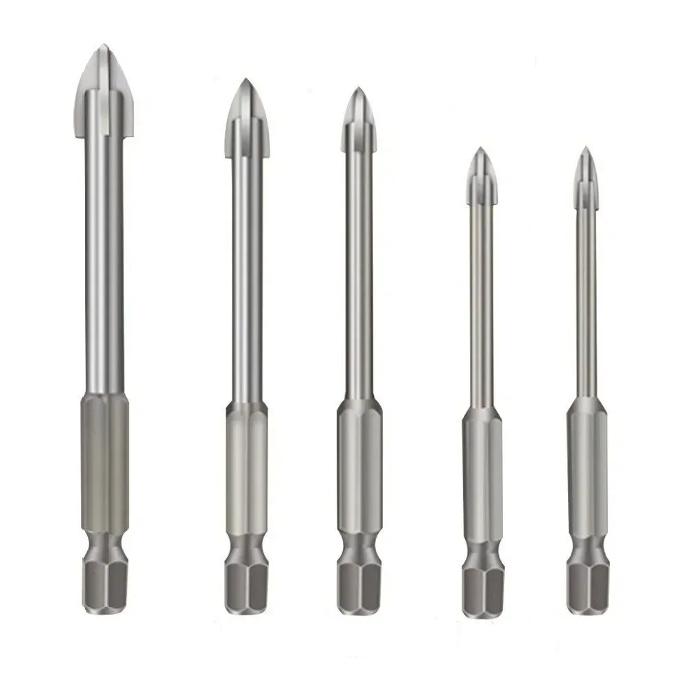 5PCS Efficient Universal Drilling Tool Multifunctional Cross Alloy Drill Bit Tip High-Performance Utility Tools For Woodworking