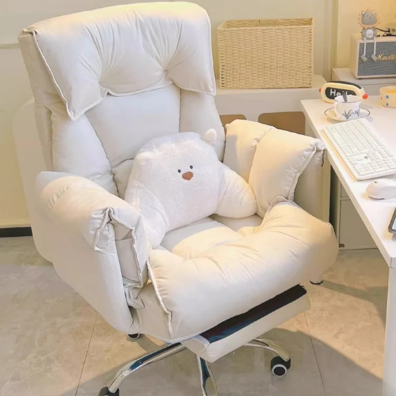 كرسي مكتب فاخر قابل للتعديل يدعم الظهر كرسي مكتب مريح أبيض مستلق ملحقات أثاث Sillas De Oficina المحمول