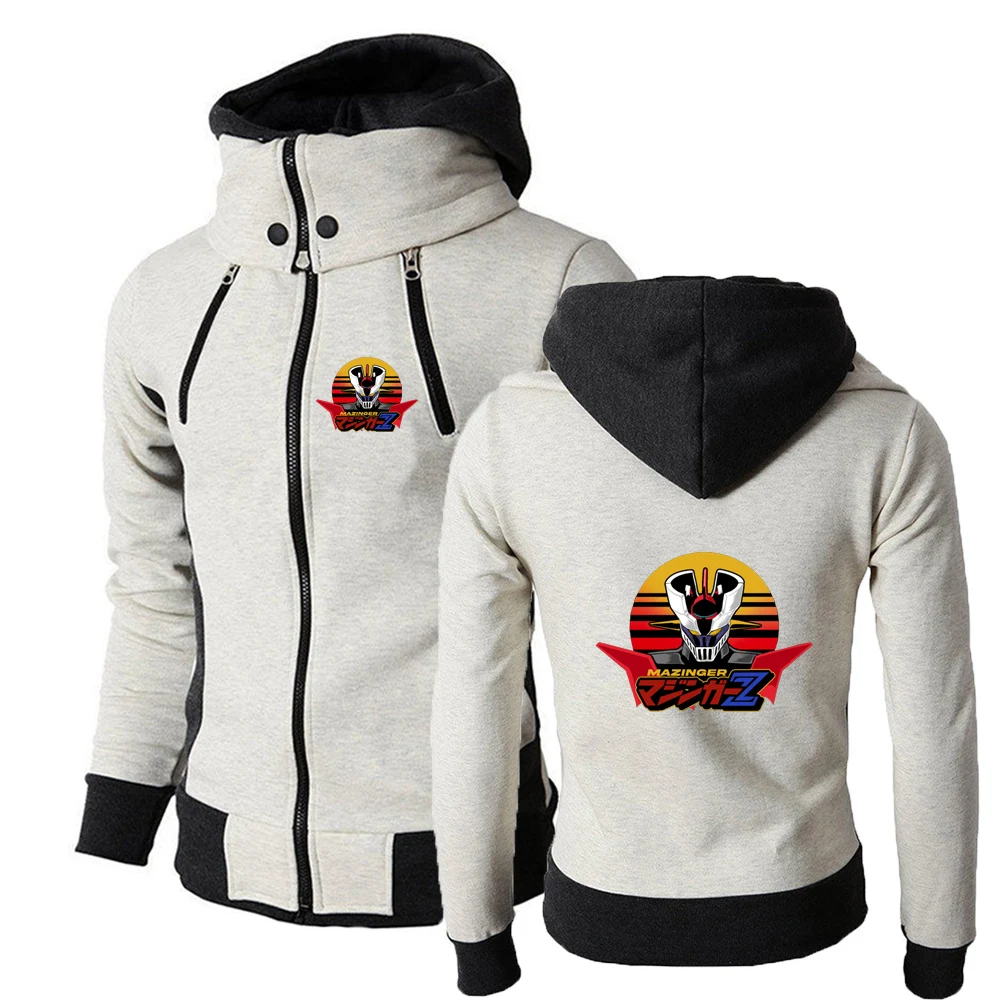 

2025 новый стиль для мужчин Mazinger Z аниме весна осень Harajuku толстовка на молнии высокое качество трехцветное повседневное удобное пальто