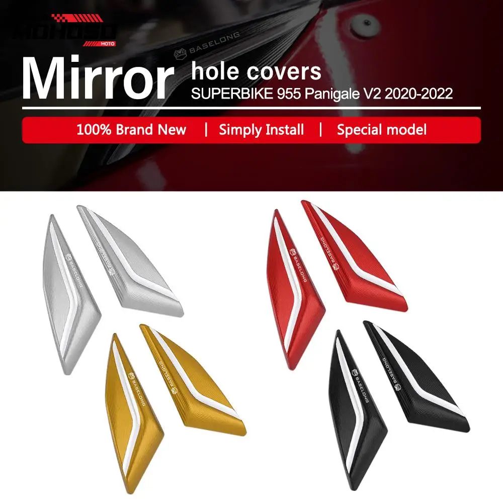 

1 Pair Motorcycle Left Right Rearview Rear Mirror Cover For DUCATI SUPERBIKE 955 Panigale V2 2020 2021 2022 Superleggera V4 CNC