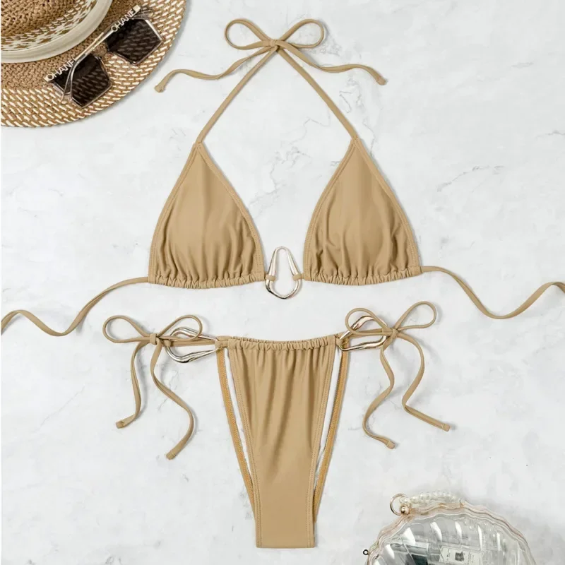 Новые сексуальные бикини 2025 года, женские купальники с эффектом пуш-ап, женские пляжные купальники, купальные костюмы, бразильский комплект бикини, купальщица в бассейне