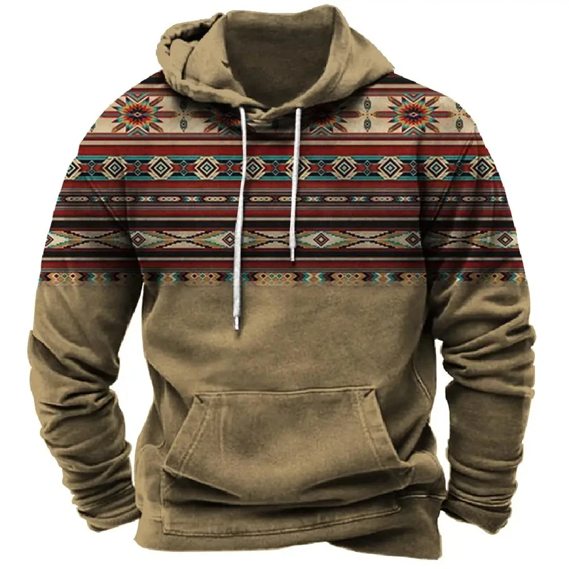 Estilo tribal do vintage moletom com capuz masculino novo pulôver solto jaqueta casual y2k meninos roupas moda masculina hoodies